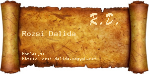 Rozsi Dalida névjegykártya